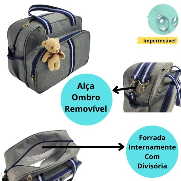 Bolsa Maternidade Bebê Infantil menino menina faixa luxo Amor - Image 2