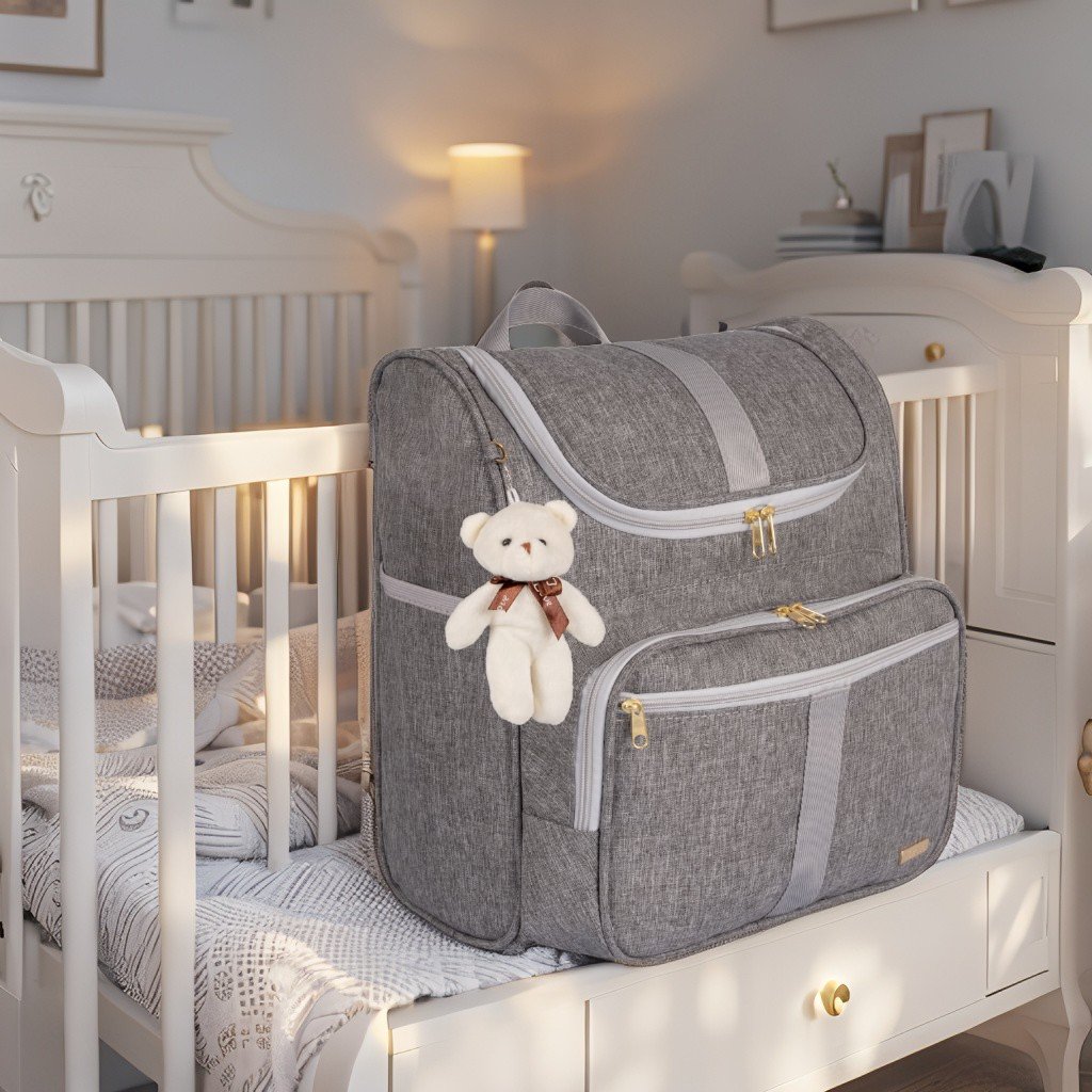 Kit Bolsa Maternidade 2 Peças com Mochila 2 em 1 e Bolsa G AMOR - Imagem 3