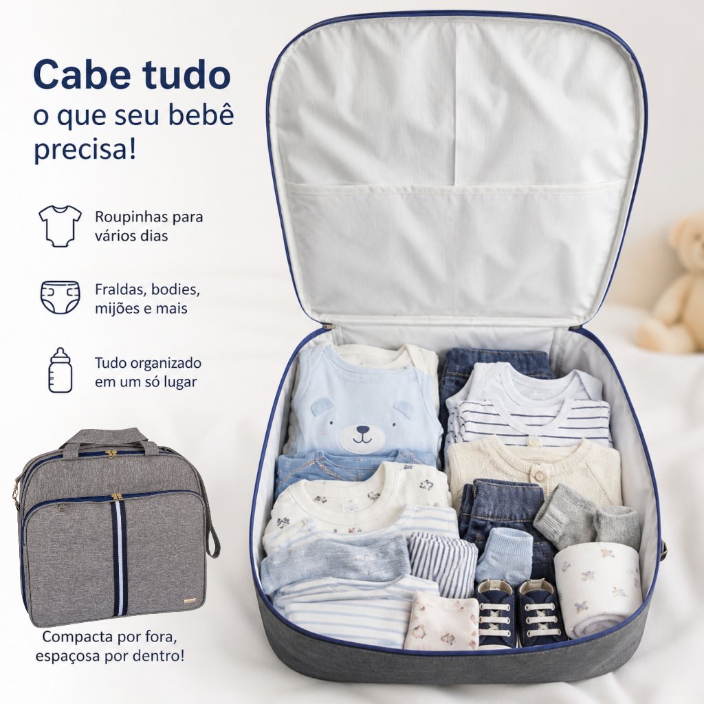 Mala Maternidade de Bebê Faixa Luxo - AMOR - Imagem 2