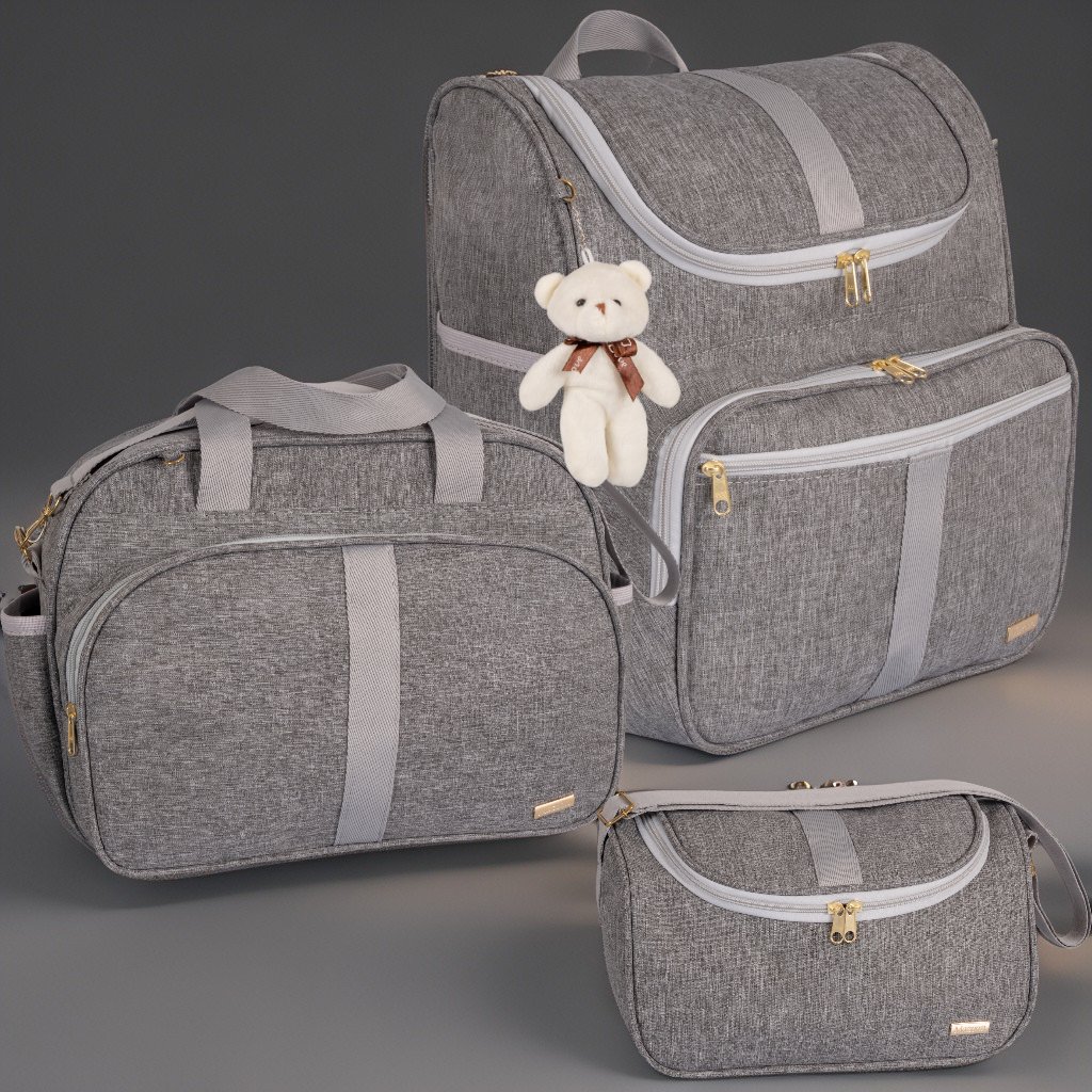 Kit Bolsa Grande, Bolsa P e Mochila G - Imagem 7