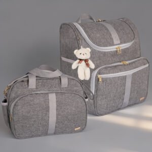 Kit Bolsa Maternidade 2 Peças com Mochila 2 em 1 e Bolsa G AMOR