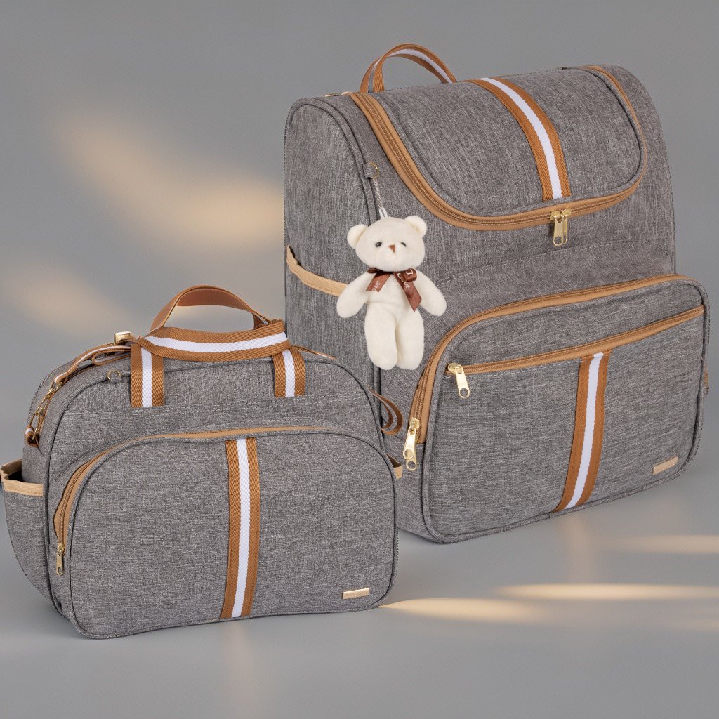 Kit Bolsa Maternidade 2 Peças com Mochila 2 em 1 e Bolsa G AMOR - Imagem 4