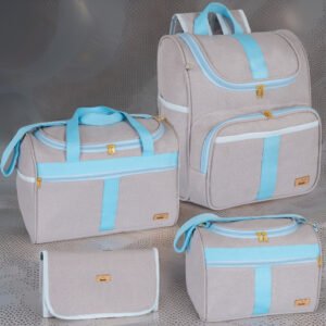 Bolsa Maternidade Kit 04 peças Bolsa G + Bolsa P+ Mochila e Trocador Harmonia