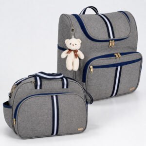 Kit Bolsa Maternidade 2 Peças com Mochila 2 em 1 e Bolsa G AMOR