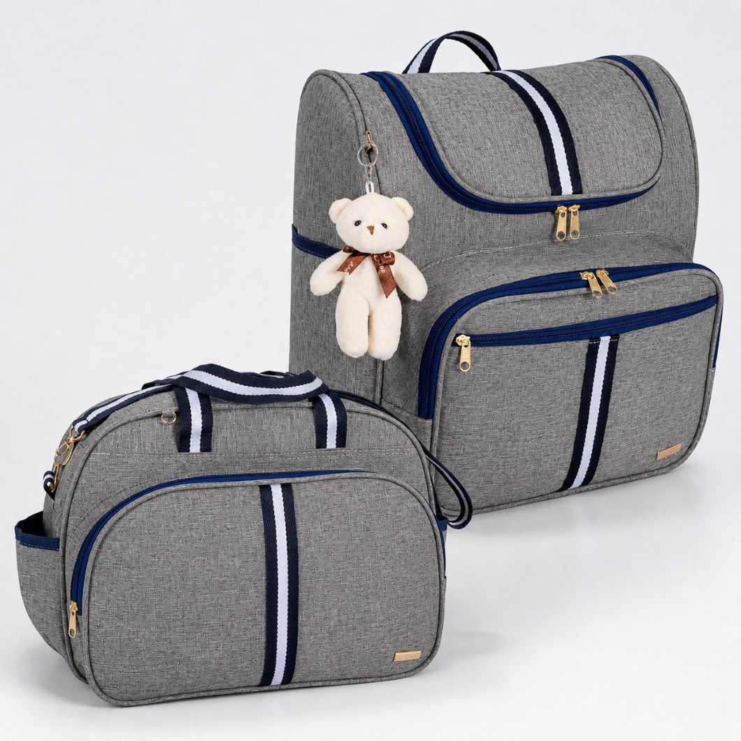 Kit Bolsa Maternidade 2 Peças com Mochila 2 em 1 e Bolsa G AMOR