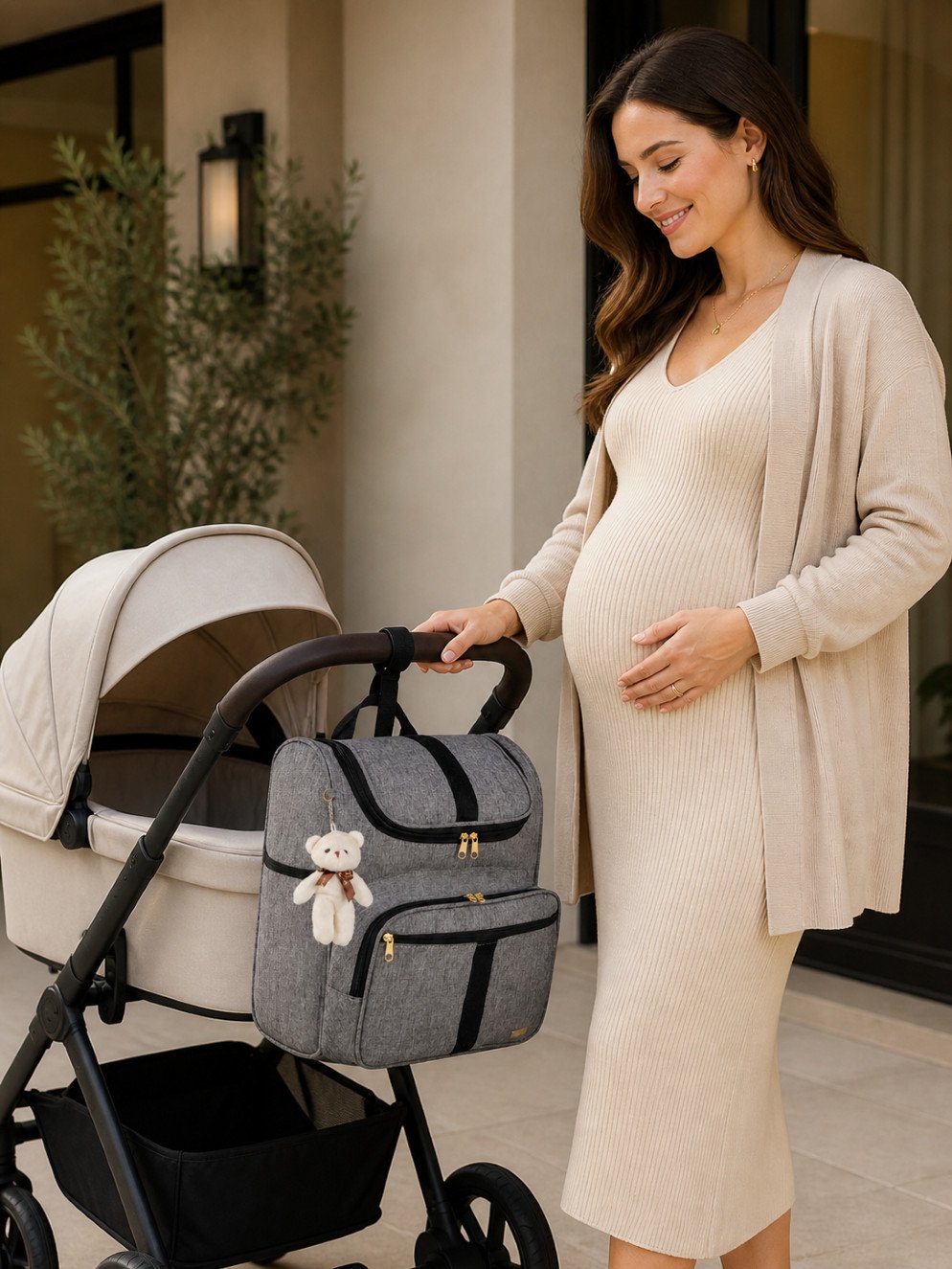 Mochila Bebê Infantil Maternidade 2 em 1 Luxo AMOR - Imagem 3